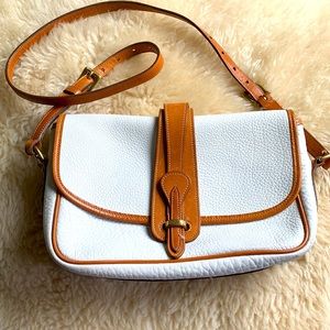 Dooney and Bourke vintage all weather leather white cross body purse